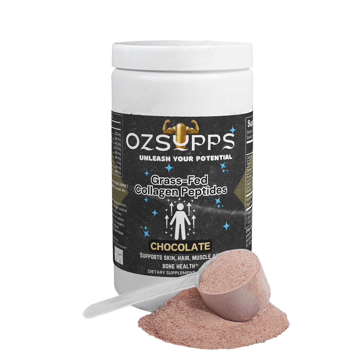 Grass-Fed Collagen Peptides (Chocolate) - OzSupps